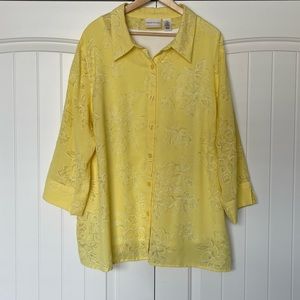 Alfred Dunner 2-piece burnout blouse 24W